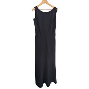 Alex Evenings Black Sleeveless Cutout Maxi Dress Sz 14 Evening Formal Minimalist